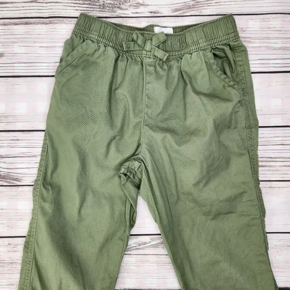The Children's Place Girls Green Pull On Pants Size 6 Spring Summer